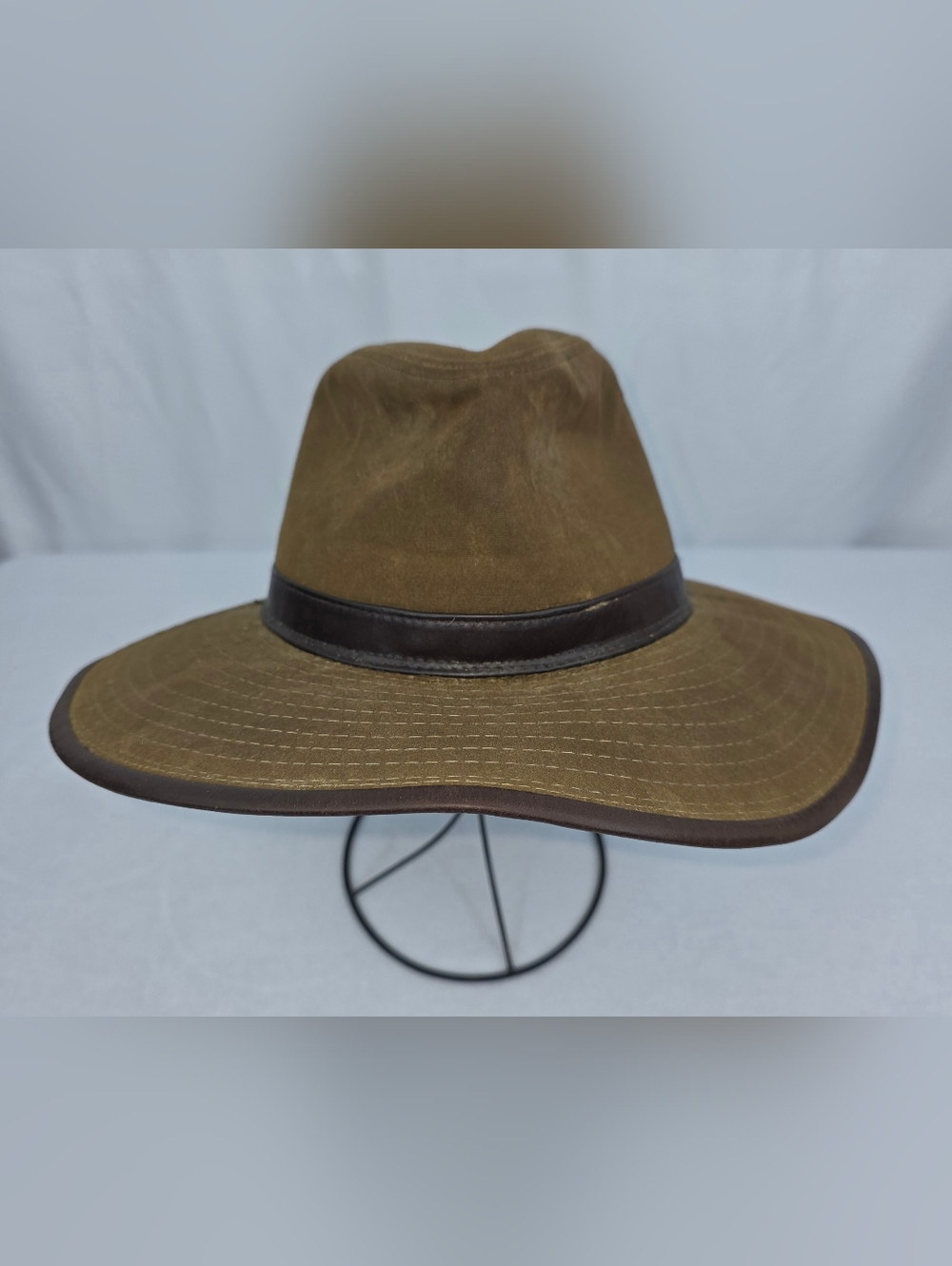 Dorfman Pacific Co. Classic Brown Outdoors Hat with Leather Band Size Large